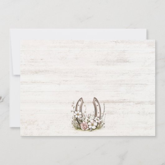 ブライド結婚ズドレス女性のカーボーイブーツブライダルシャワー 招待状 (裏面)