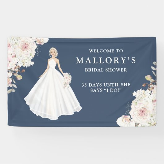 ブライド·インズ·ガウン結婚·ブライダルシャワー·ウェルカム 横断幕 (横)