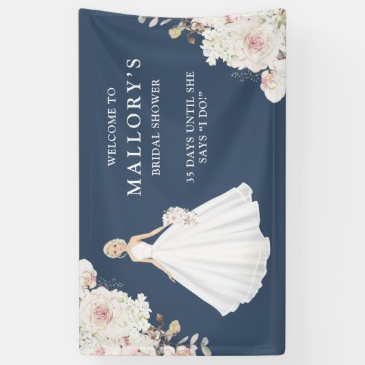 ブライド·インズ·ガウン結婚·ブライダルシャワー·ウェルカム 横断幕 (縦)