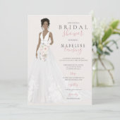 ブライド·イン·レー結婚スズガウン·ブライダルシャワー 招待状 (スタンド正面)