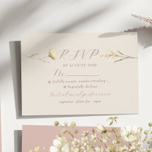 ブライド ウイルドフラワー ウェディング RSVP カード