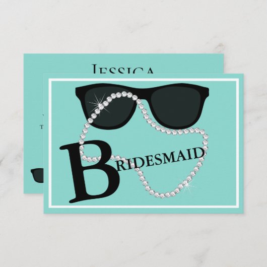 ブライド·グラム·ティ祝アラ·パーティーが私の花嫁の付き添い 招待状 (正面/裏面)