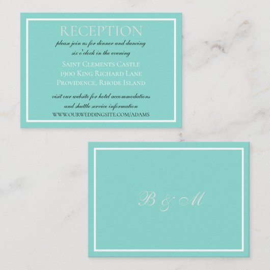 ブライド&コズス結婚イートエレガント披露宴 エンクロージャーカード (正面/裏面)