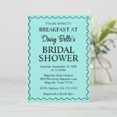 ブライド&コブライダルシャワーターコイズ 招待状 (スタンド正面)