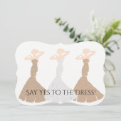 ブライド&コ金ゴールドが私の花嫁付き添いのパーティー 招待状 (スタンド正面)