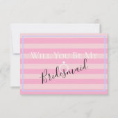 ブライド·コ·ピンクが私の花嫁の付き添いになるMOHパーティー 招待状 (正面)