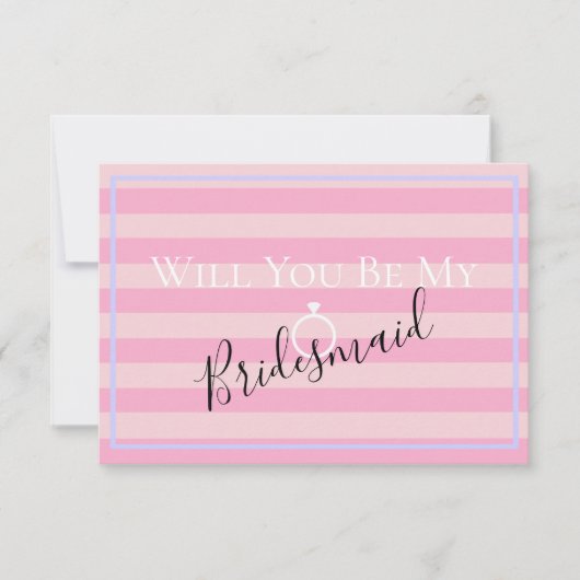 ブライド·コ·ピンクが私の花嫁の付き添いになるMOHパーティー 招待状 (正面)