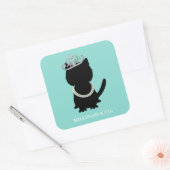 ブライド&ティアラ 猫パーティー ブライズシャワー スクエアシール (封筒)