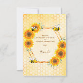 ブライド・トゥ・ビーのブライダルシャワー ハニカムフラワーの花 サンキューカード (裏面)