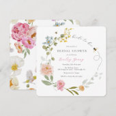 ブライド・トゥ・ビー フラワーブライダルシャワー招待状 招待状 (正面/裏面)