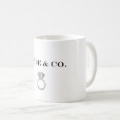 ブライド&ブライド婚約シャワーティアラパーティー コーヒーマグカップ (正面右)