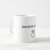 ブライド&ブライド婚約シャワーティアラパーティー コーヒーマグカップ (正面左)