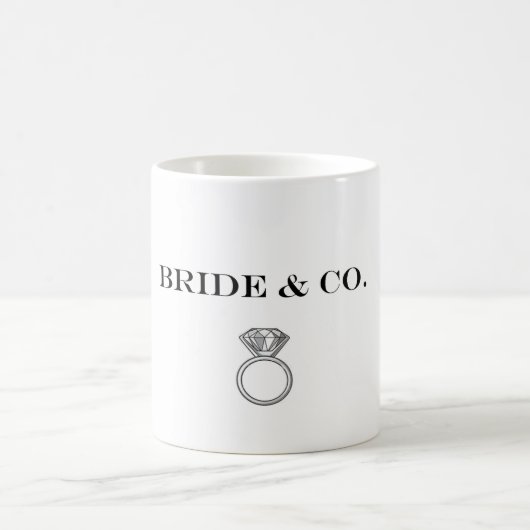 ブライド&ブライド婚約シャワーティアラパーティー コーヒーマグカップ (中央)