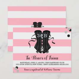 ブライド&ブリデスメイドオーララランジェリーシャワーパーティー 招待状