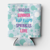 ブライド&ブリデスメイドサマーロビン水玉模様パーティー 缶クーラー (正面)