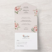 ブライド+ローズの編集可能なエレガントな結婚式 オールインワン招待状 (内側)