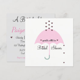 ブライド& COピンクスプリンクルラブブライダルシャワーパーティー 招待状