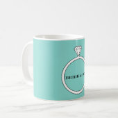 ブライド&CO婚約ダイヤモンドリングや輪パーティー コーヒーマグカップ (正面左)