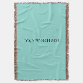 ブライドCOティール(緑がかった色)ブルーズ結婚ブライダルパーティルームデコール スローブランケット (正面縦)