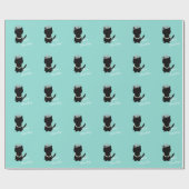 ブライドCoティール(緑がかった色)ブルーパーソナライズされたティアラキャットパーティー ラッピングペーパー (フラット)