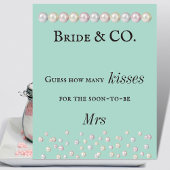 ブライドCoティール（緑がかった色）ブルーパールブライダルシャワーゲー ポスター