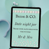 ブライドCoティール(緑がかった色)ブルーパールブライダルシャワーデイトナイト ポスター