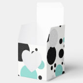 ブライドCoティール（緑がかった色）ブルー水玉模様シャワーパーティー フェイバーボックス (オープン)