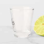 ブライドIドクルー名前をカスタムする結婚ズリングや輪 ショットグラス (右)