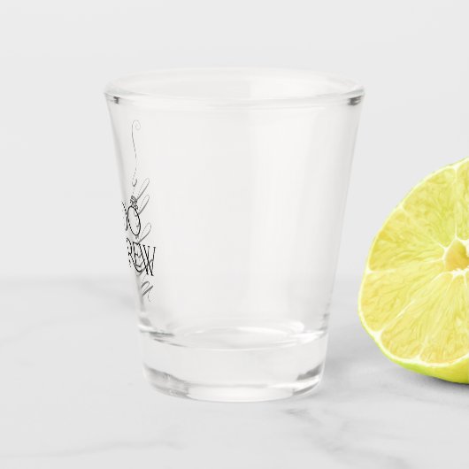 ブライドIドクルー名前をカスタムする結婚ズリングや輪 ショットグラス (右)