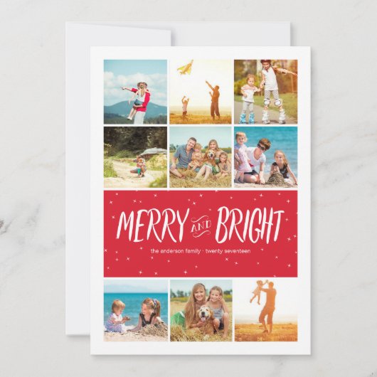 &ブライメリートフォトコラージュホリデーフォトカード シーズンカード (正面)
