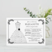 ブライモダンドかわいらしズドレスブライダルシャワー 招待状 (スタンド正面)