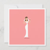 ブライモダンドワインテーマブライダルシャワー招待 招待状 (裏面)