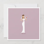 ブライモダンドワインテーマブライダルシャワー招待 招待状 (裏面)