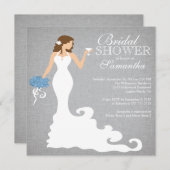 ブライモダンドワインブライダルシャワー招待状 招待状 (正面/裏面)