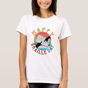 ブライユの日おめでとう Tシャツ