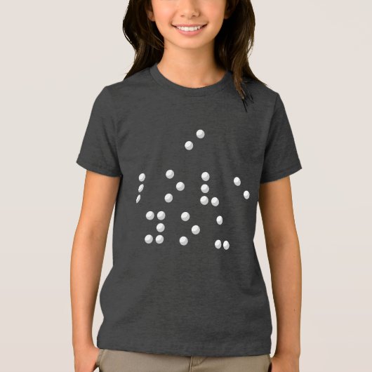 ブライユ点字で「愛してる」 トライブレンドＴシャツ (正面)