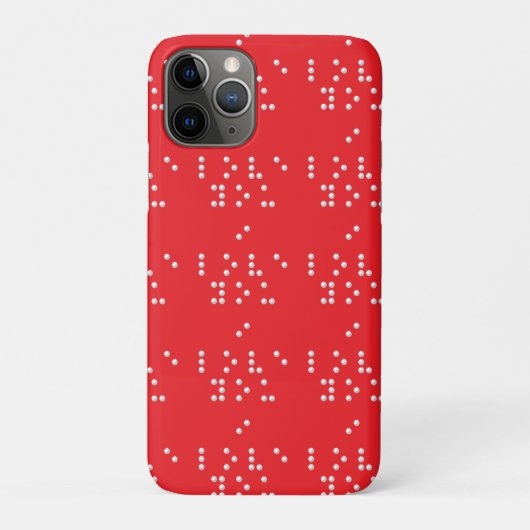 ブライユ点字で「愛してる」 Case-Mate iPhoneケース (裏)