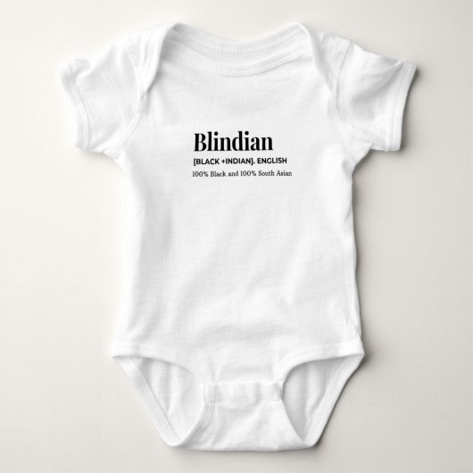 ブラインディアンブラックと南アジアのカマラハリスシャツ ベビーボディスーツ (正面)