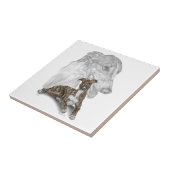 ブラインドグレイハウンドドッグアート タイル (側面)