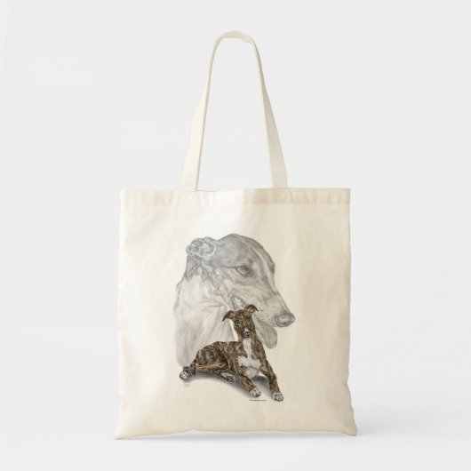 ブラインドグレイハウンドドッグアート トートバッグ (正面)