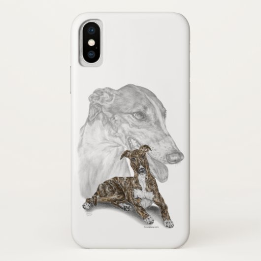ブラインドグレイハウンドドッグアート Case-Mate iPhoneケース (裏面)