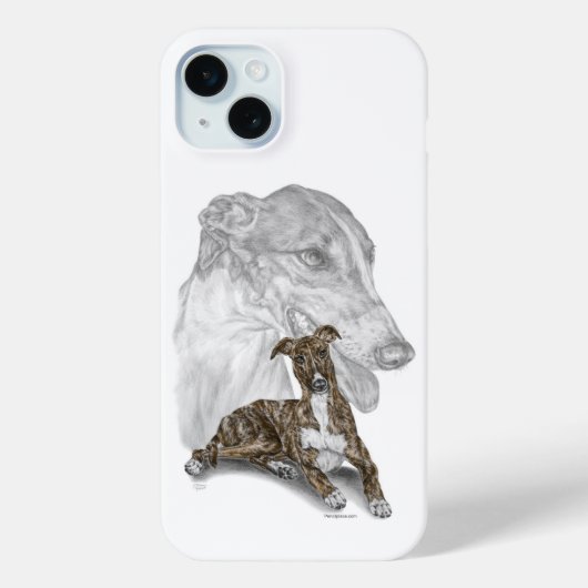 ブラインドグレイハウンドドッグアート Case-Mate iPhoneケース (裏面)