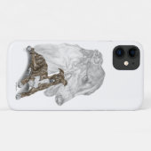 ブラインドグレイハウンドドッグアート Case-Mate iPhoneケース (裏面(横))