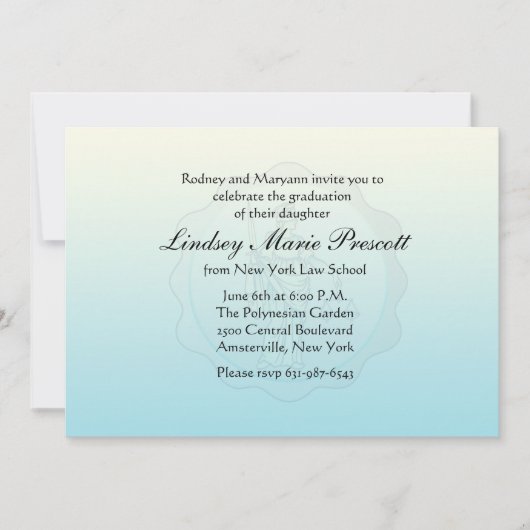 ブラインドジャスティス卒業招待状 招待状 (正面)