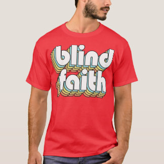 ブラインドフェイズレトロレインボータイポグラフィフェードスタイル Tシャツ