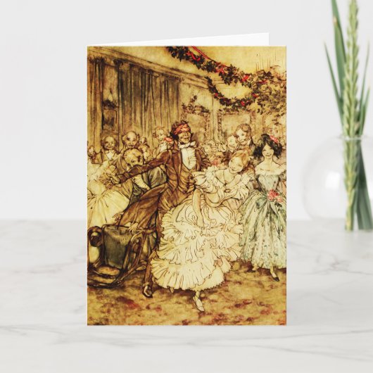 ブラインドマンズバフクリスマスパーティーお祝い カード (正面)