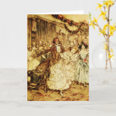 ブラインドマンズバフクリスマスパーティーお祝い カード (黄色い花)