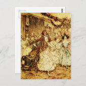 ブラインドマンズバフクリスマスパーティーお祝い ポストカード (正面/裏面)