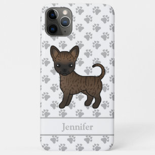 ブラインドル+スムースコート+チワワ+キャラクター+犬+名前 iPhone 11 PRO MAXケース