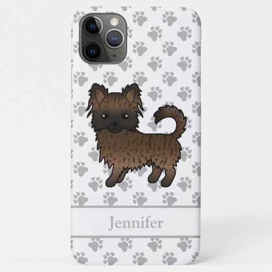 ブラインドル+ロングコート+チワワ+漫画+犬+名前 Case-Mate iPhoneケース (裏面)